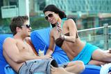 Roselyn Sanchez in bikini top candids at a resort in Panama